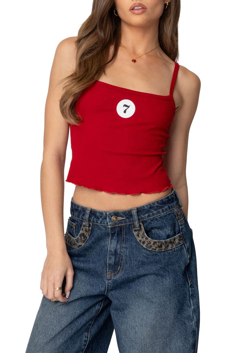 Precious 7 Crop Camisole, Main, color, RED