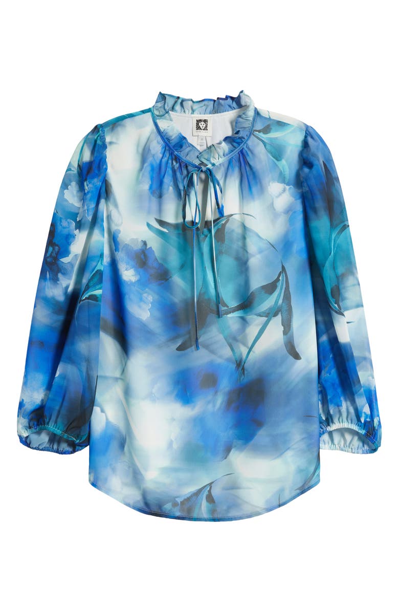 Anne Klein Tulla Abstract Floral Print Popover Top, Alternate, color,