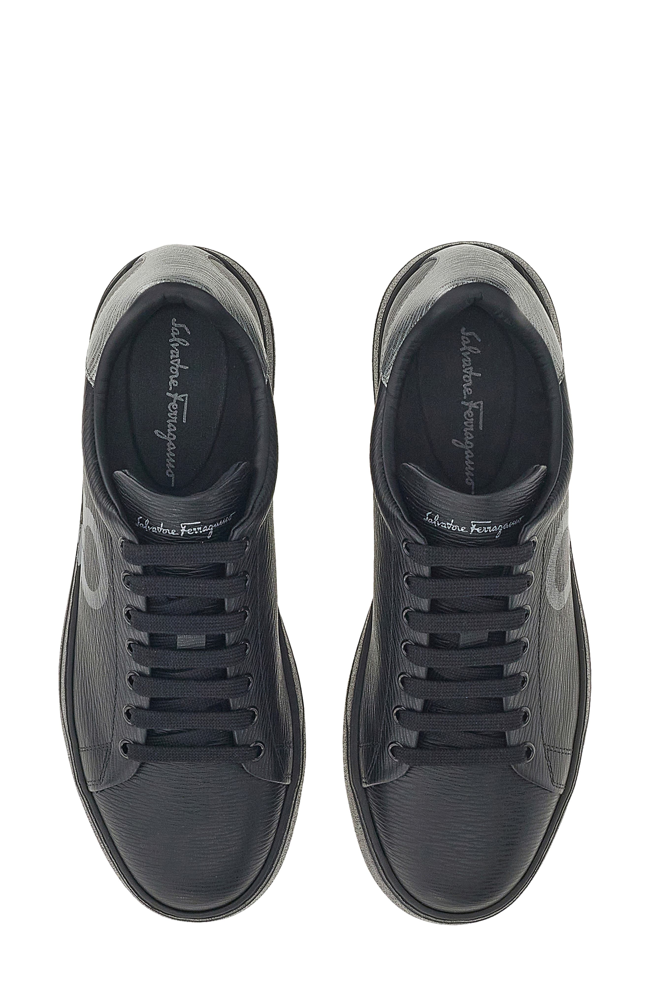 FERRAGAMO Number Double Gancio Low Top Sneaker, Alternate, color, 