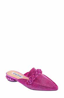 LADY COUTURE Micro Rhinestone Loafer Mule