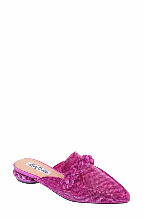 LADY COUTURE Micro Rhinestone Loafer Mule