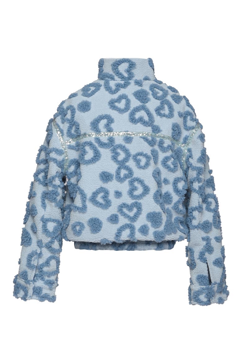 Kids' Textured Fleece Jacket, Alternate, color, BLUE