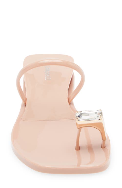 Jeffrey Campbell Discreet Sandal In Beige Shiny Clear