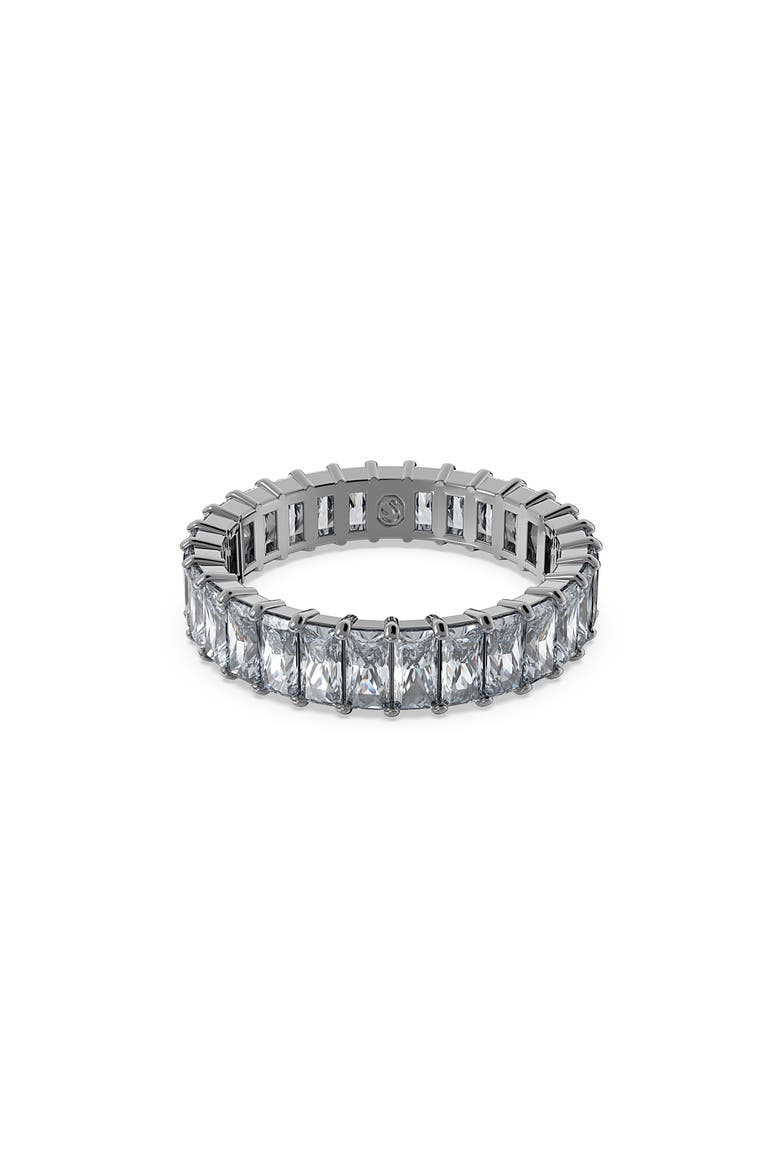 Matrix Baguette Crystal Eternity Ring, Alternate, color, GREY