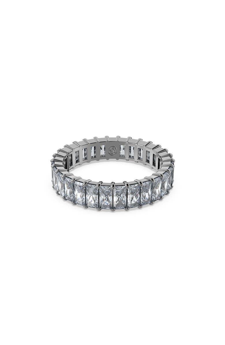 Swarovski Matrix Baguette Crystal Eternity Ring, Alternate, color, Grey