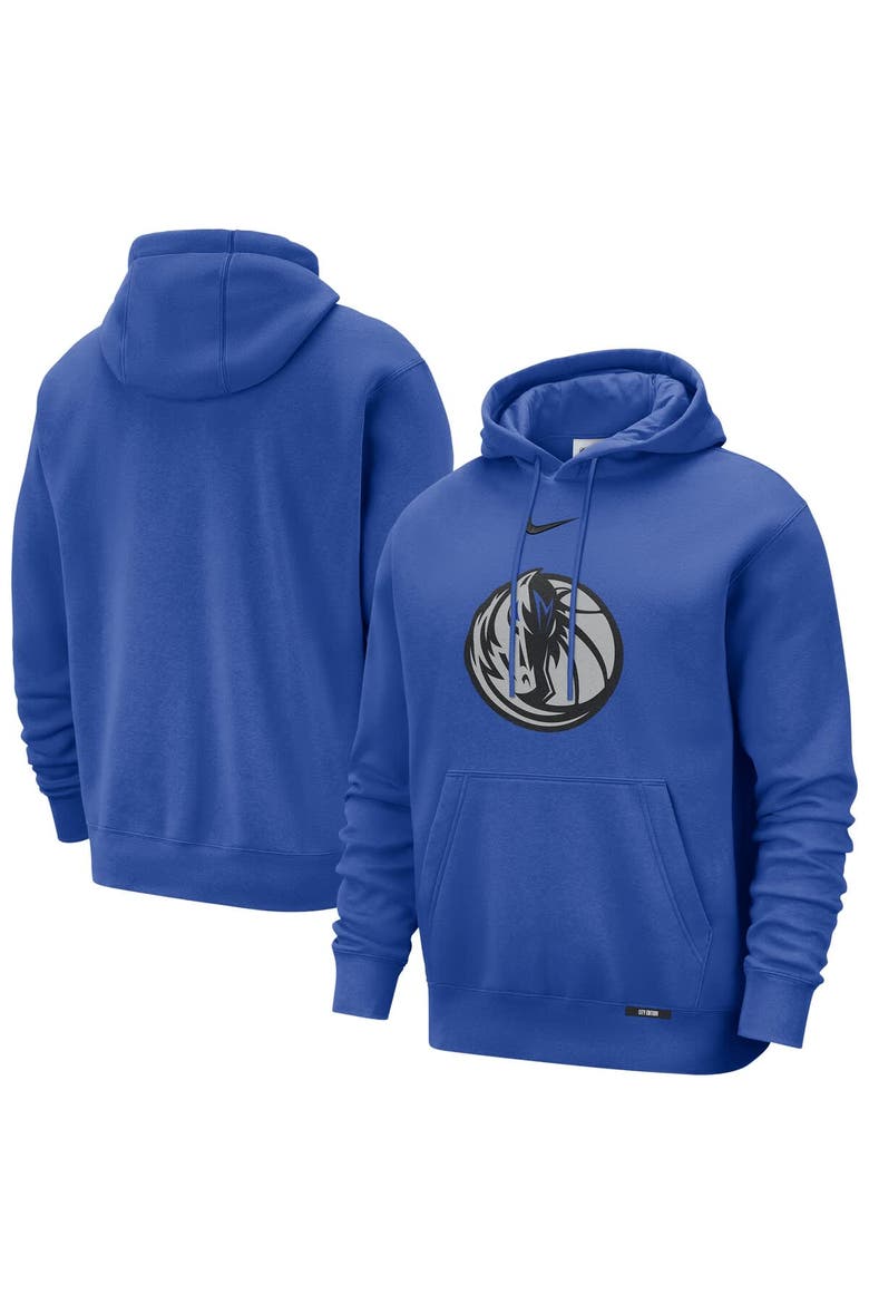 Men's Nike  Blue Dallas Mavericks 2025/26 City Edition Essential Logo Remix Hoodie, Main, color, Blue