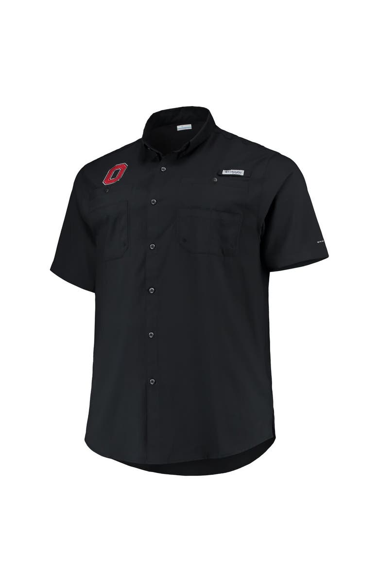 Columbia Men's Columbia Black Ohio State Buckeyes Big & Tall Tamiami Omni-Shade Button-Down Shirt, Alternate, color, Black
