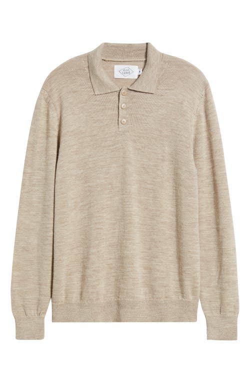 Alex Crane  Anchor Merino Wool Polo Sweater In Neutral