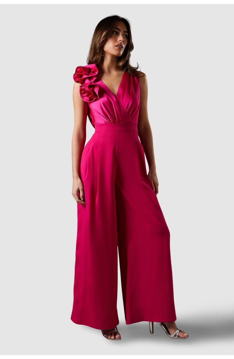Coast Corsage Cowl Back Jumpsuit, Main, color, Pink