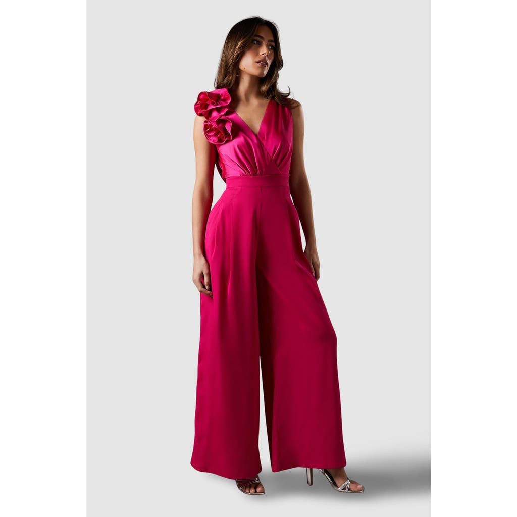 Coast Corsage Cowl Back Jumpsuit In Pink