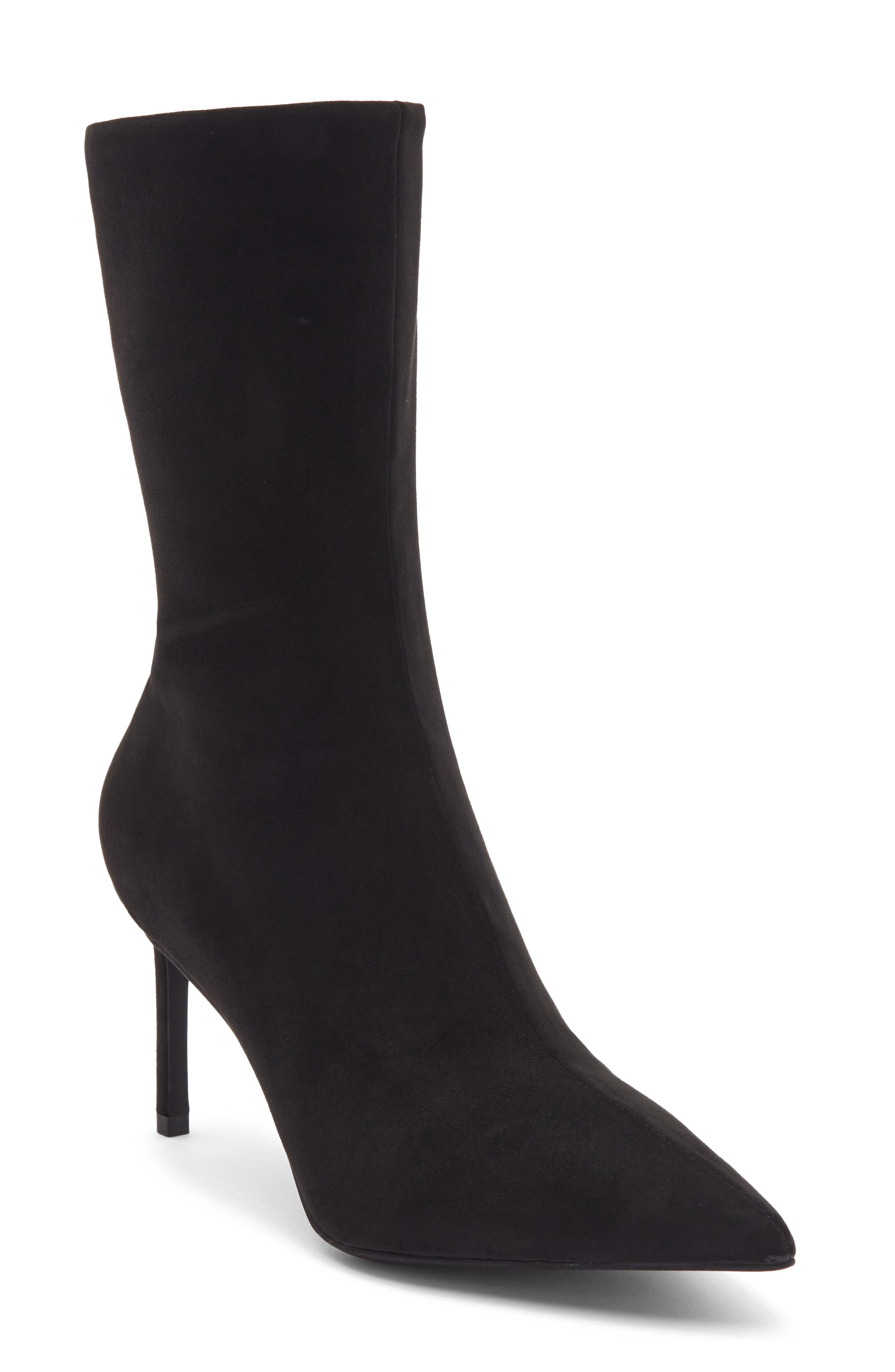 Jeffrey Campbell Everynight Pointed Toe Bootie, Main, color, Black Suede