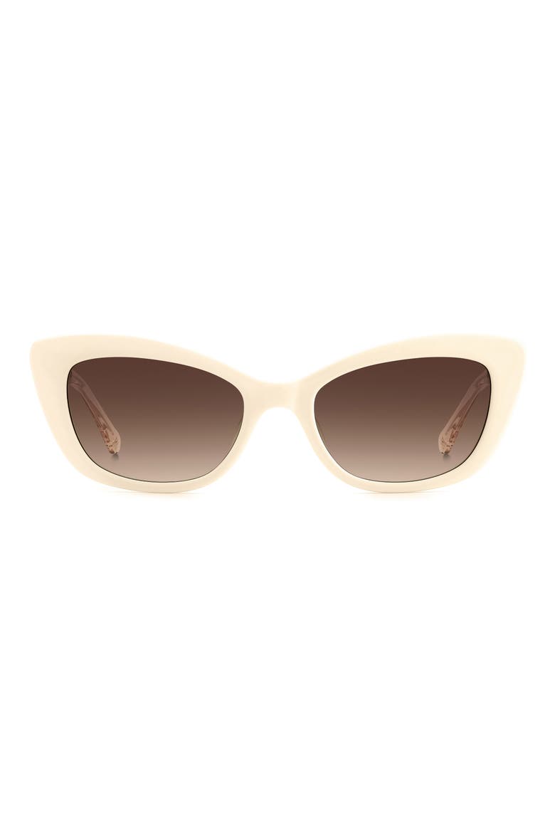 merida 54mm cat eye sunglasses, Main, color, BEIGE / BROWN GRADIENT