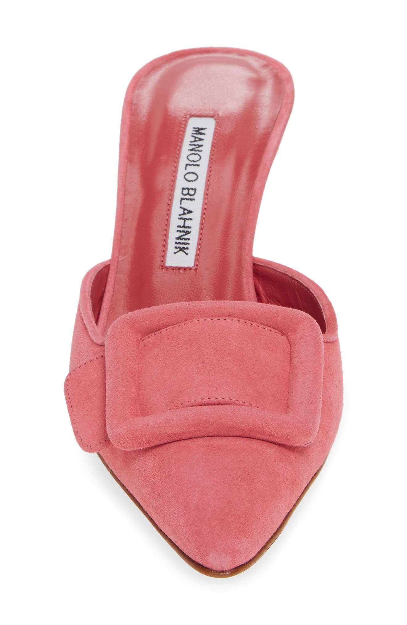 Manolo Blahnik Maysalebi Buckle Pointed Toe Mule, Alternate, color, 