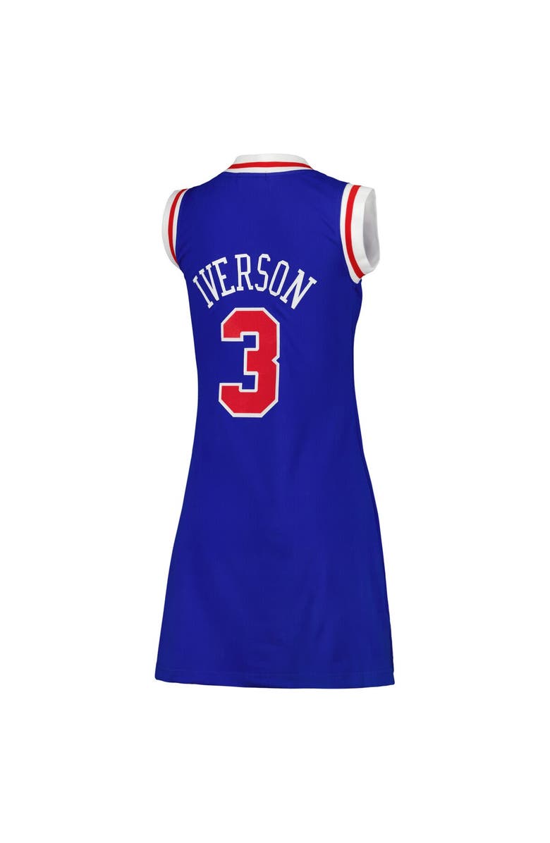 Mitchell & Ness Women's Mitchell & Ness Allen Iverson Royal Philadelphia 76ers 1996 Hardwood Classics Name & Number Player Jersey Dress, Alternate, color, 