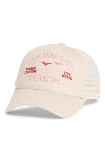 Worn/west Sea Harbor Speakeasy Trucker Hat In Sand