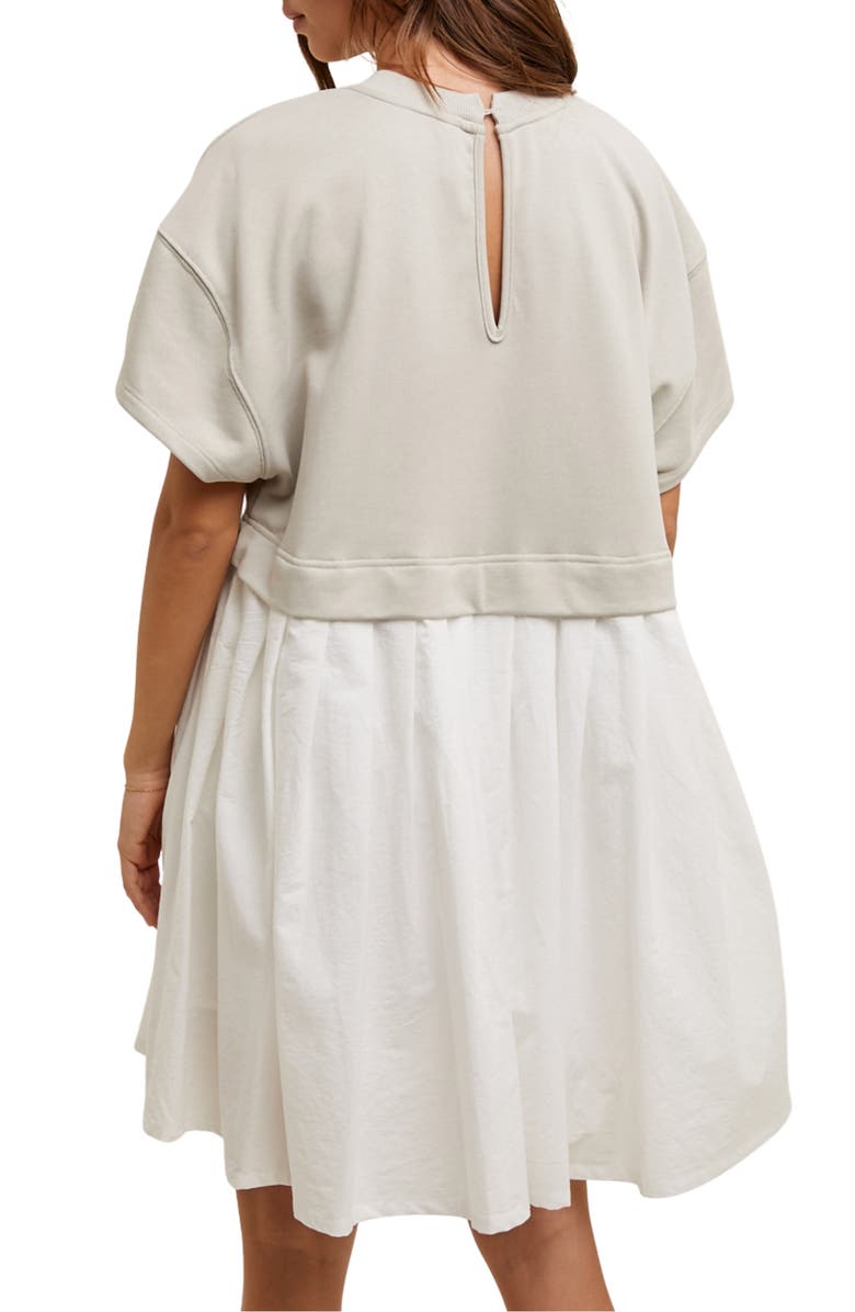 WISHLIST Twofer Minidress, Alternate, color, Stone/ White