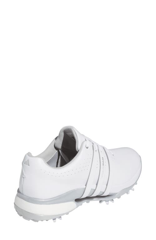 Adidas Originals Adidas Tour360 24 Jet Boost™ Waterproof Golf Shoe In White/white/silver Metallic