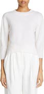 LOULOU DE SAISON Mora Three-Quarter Sleeve Cashmere Sweater