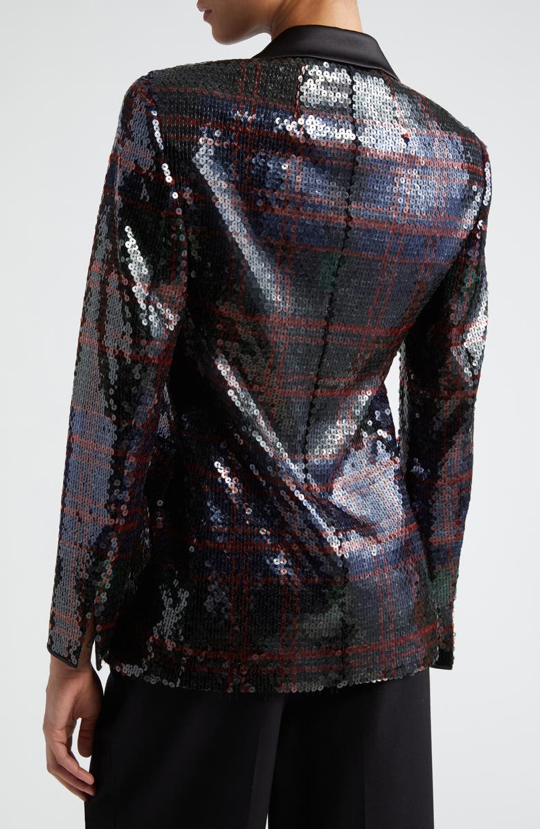 Akris Sequin Plaid Blazer, Alternate, color, 