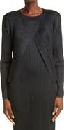 Pleats Please Issey Miyake Pleats Pleats Issey Miyake Pleated Open Front Crop Cardigan
