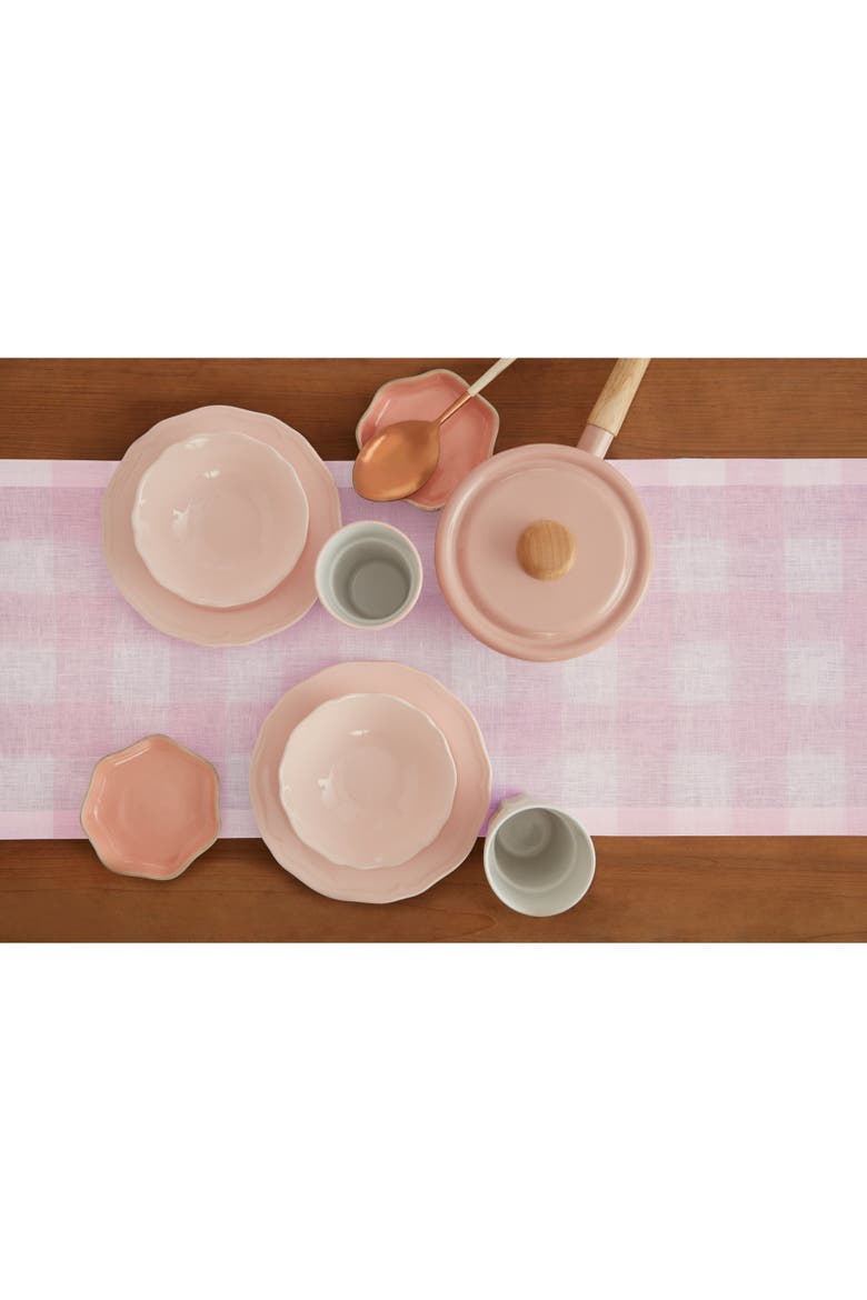 Linen Table Runner - Buffalo Check, Alternate, color, Marshmellow Pink
