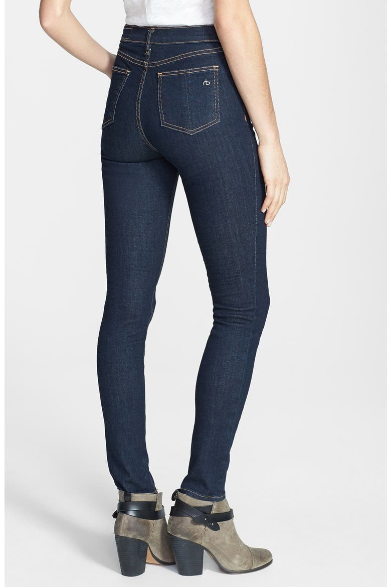 High Rise Skinny Jeans, Alternate, color, HERITAGE