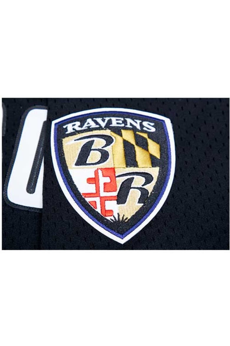 Men's Pro Standard Lamar Jackson Black Baltimore Ravens Mesh Baseball Button-Up T-Shirt, Alternate, color, Black