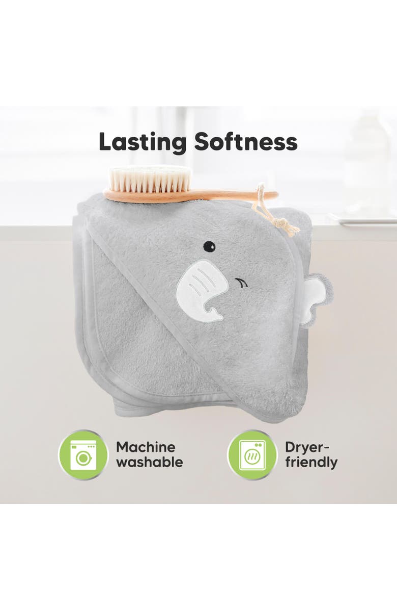 KeaBabies Cuddle Baby Hooded Towel, Alternate, color, Elephant
