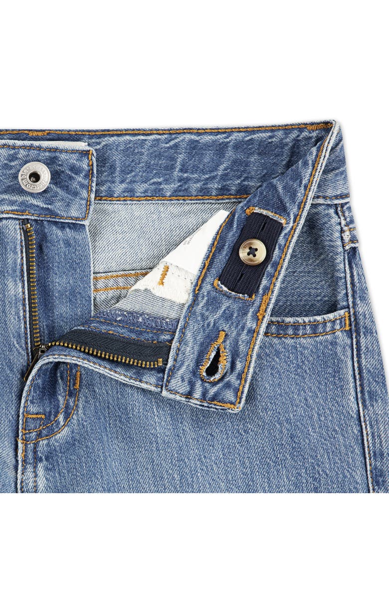 abercrombie kids Kids' Ripped High Waist Wide Leg Jeans, Alternate, color, Mgyanf Dus