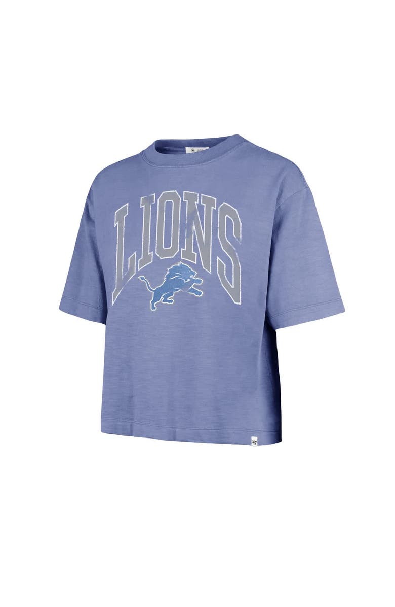 '47 Women's '47 Blue Detroit Lions Cropped Mindi Slub T-Shirt, Alternate, color, Blue