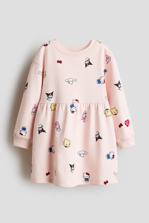 Printed Sweatshirt Dress
