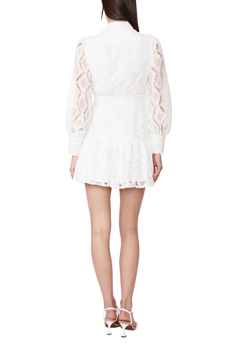 Remy Lace Long Sleeve Minidress, Alternate, color, IVORY