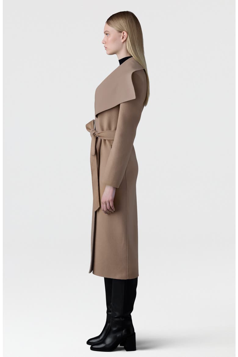 Mai Wool Long Wrap Coat, Alternate, color, LIGHT CAMEL