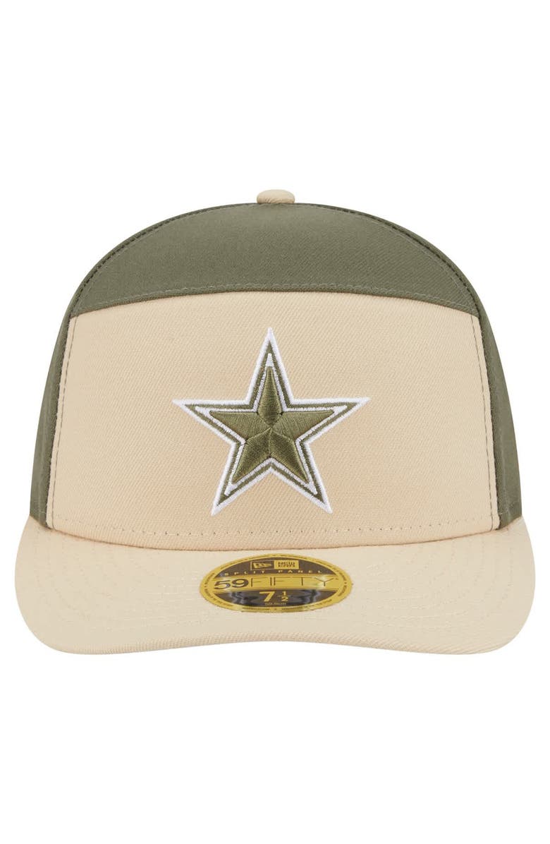 New Era Men's New Era Light Beige/Olive Dallas Cowboys 2-Tone Color Pack Split Panel 59FIFTY Fitted Hat, Alternate, color, Light Beige