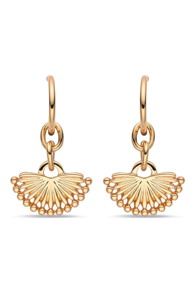 Juliette Fan Drop Earrings, Main, color, GOLD