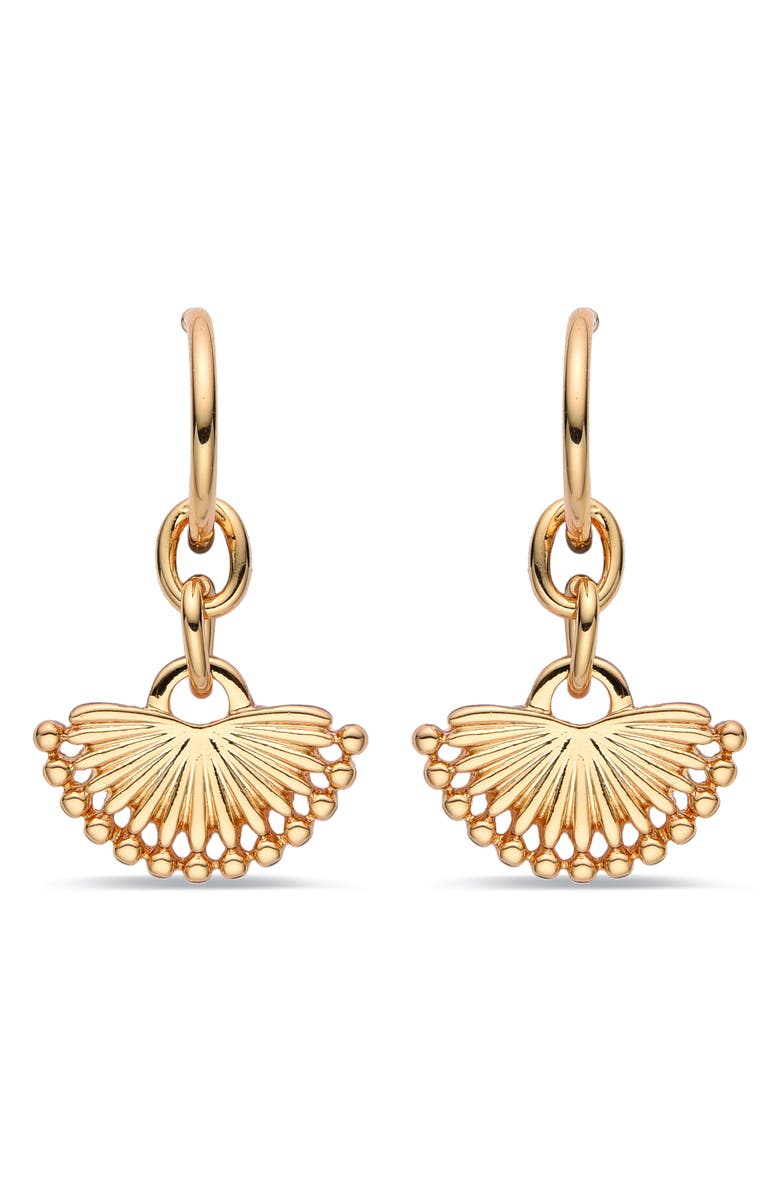 EYE CANDY LOS ANGELES Juliette Fan Drop Earrings, Main, color, Gold