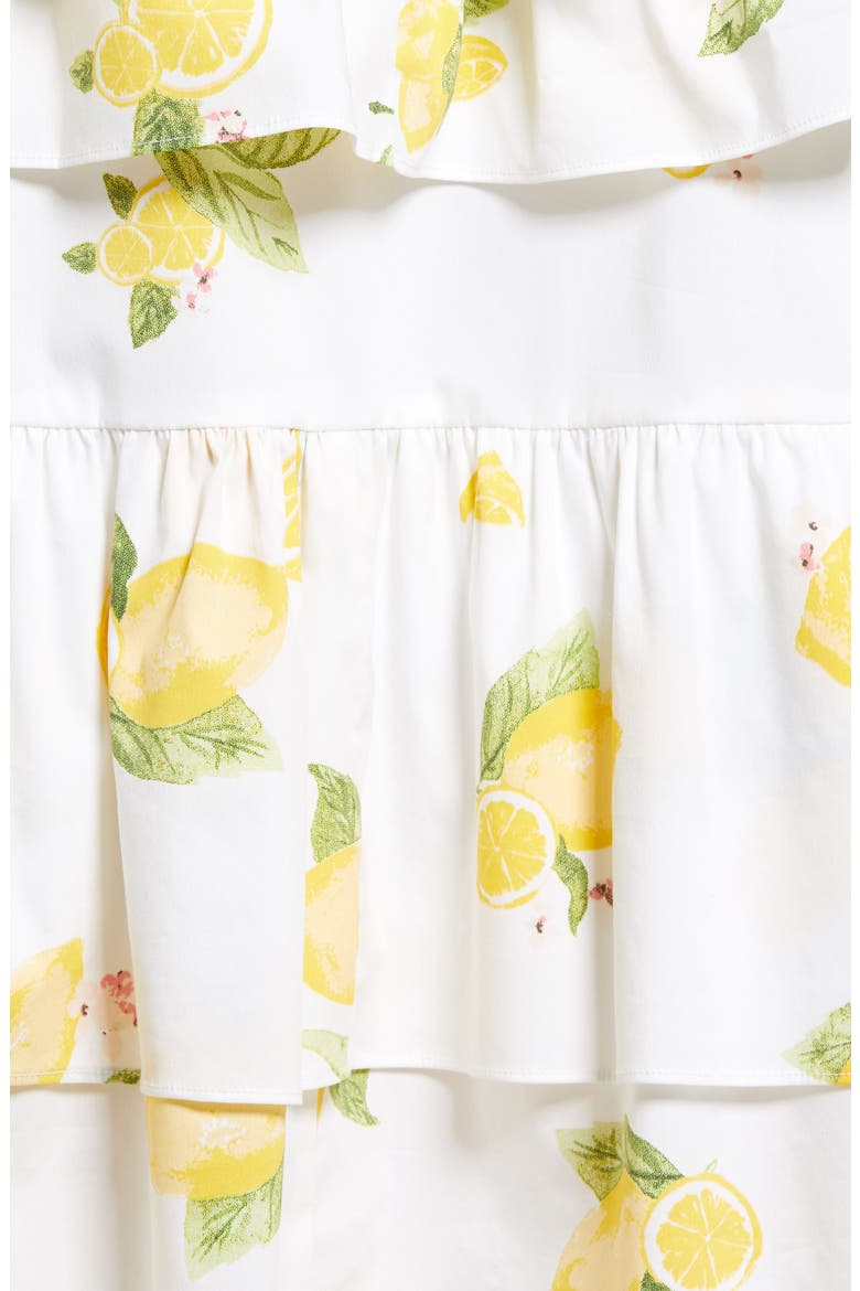Lemon Tiered Ruffle Skirt, Alternate, color, YELLOW MAIZE LEMON PRINT