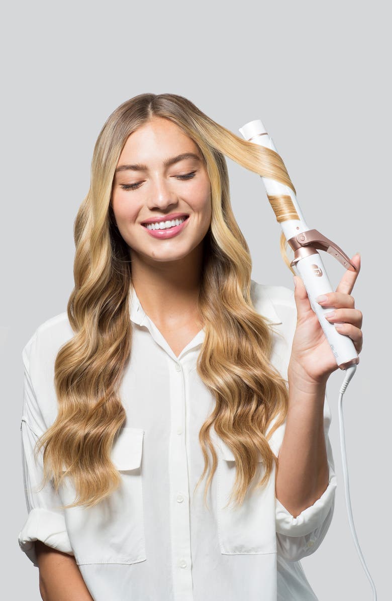 T3 Polished Curls 1.25-Inch Interchangeable Clip Curling Iron Barrel, Alternate, color,