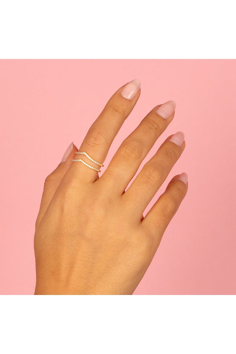 Pavé Chevron Ring, Alternate, color, Gold
