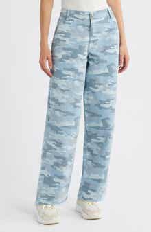 Damson Madder Drew Camo Print Mid Rise Relaxed Utility Jeans