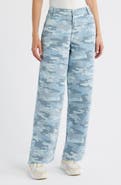 Damson Madder Drew Camo Print Mid Rise Relaxed Utility Jeans