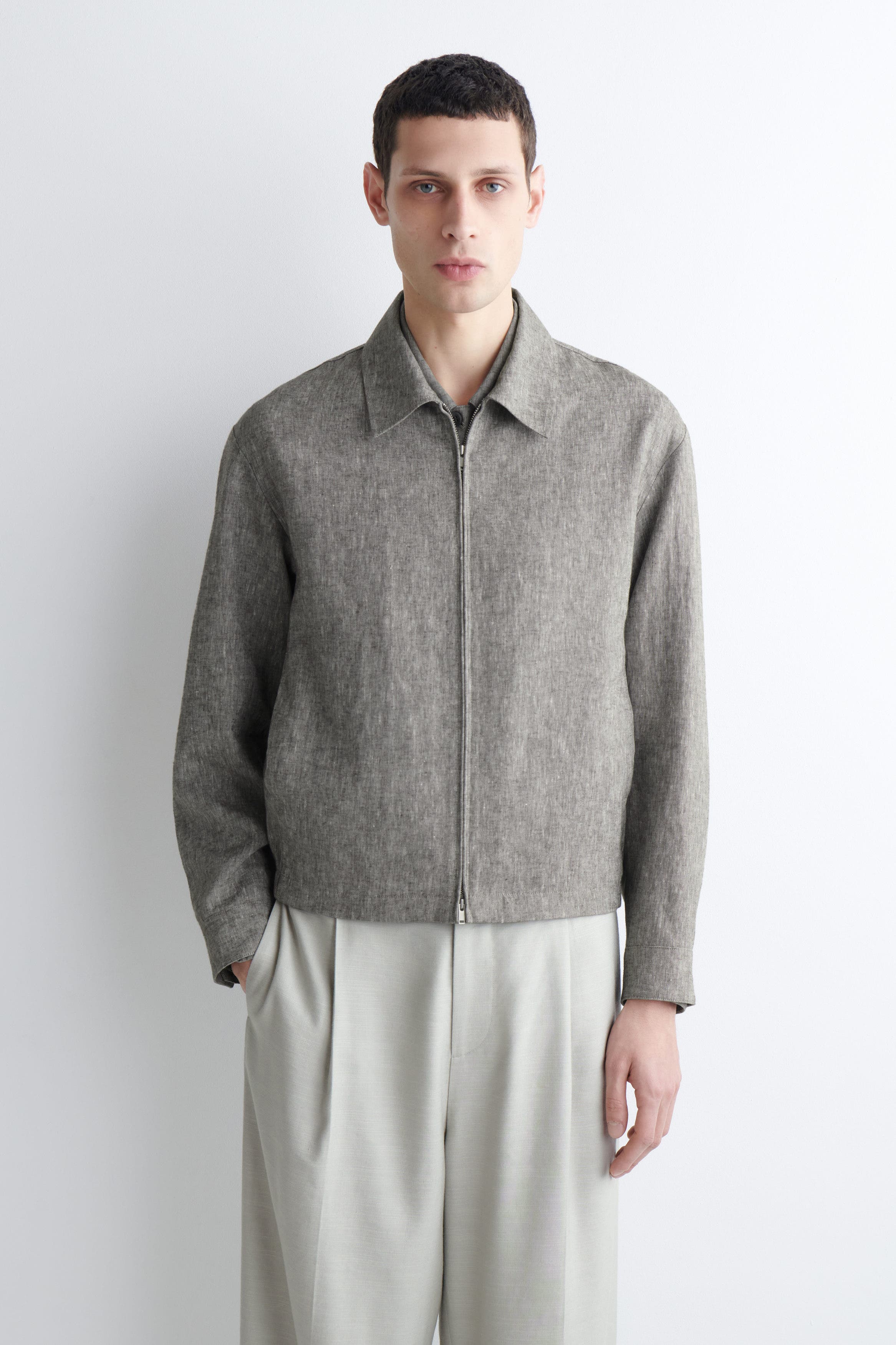 Linen Blouson Jacket - image 2