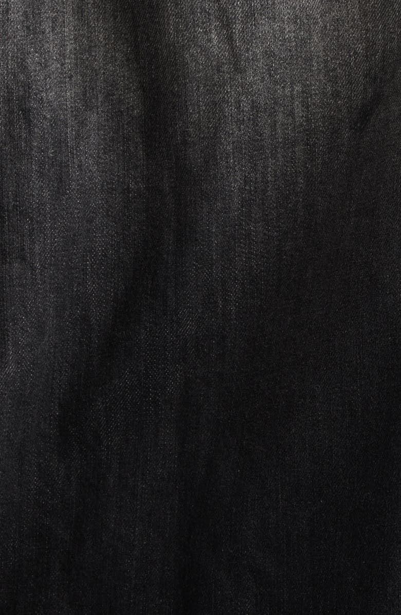 Acne Studios Robert Trafalgar Distressed Denim Jacket, Alternate, color, Black