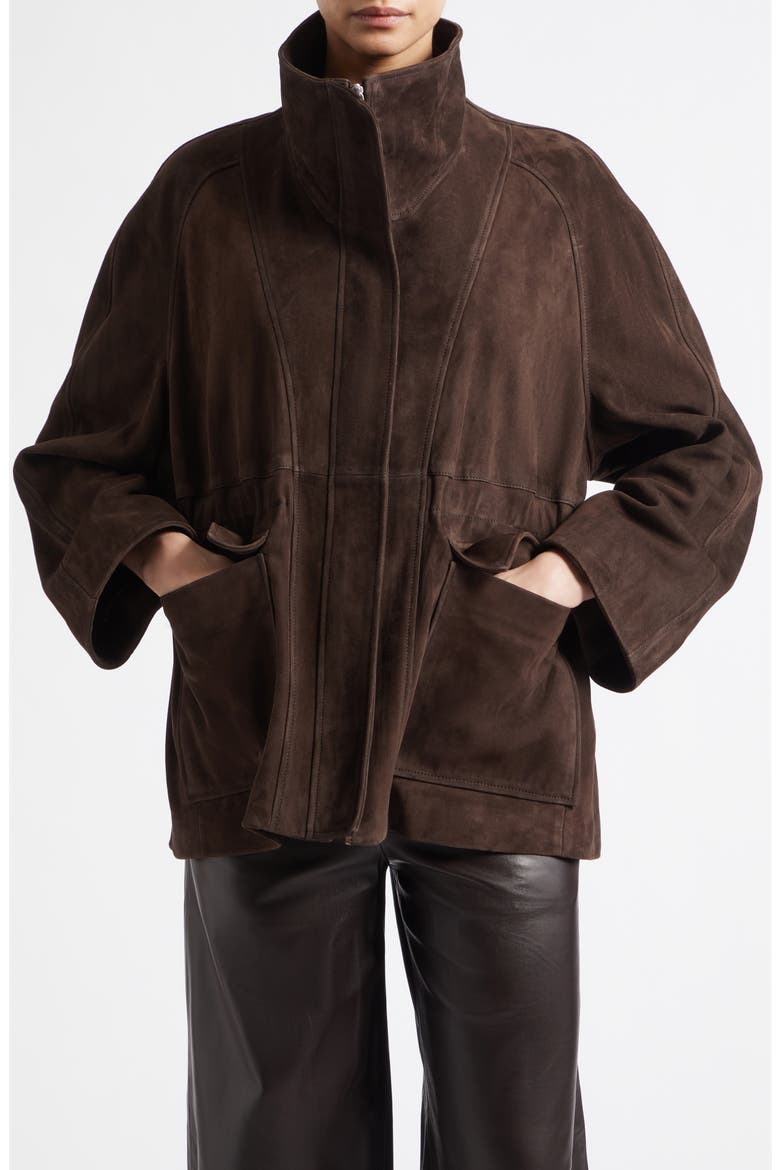 Quai Suede Jacket, Main, color, MOCHA