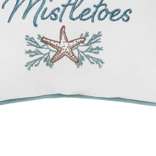 C & F Home C&f Home Sand Between My Mistletoes Christmas Throw Pillow, 10" X 10" In White