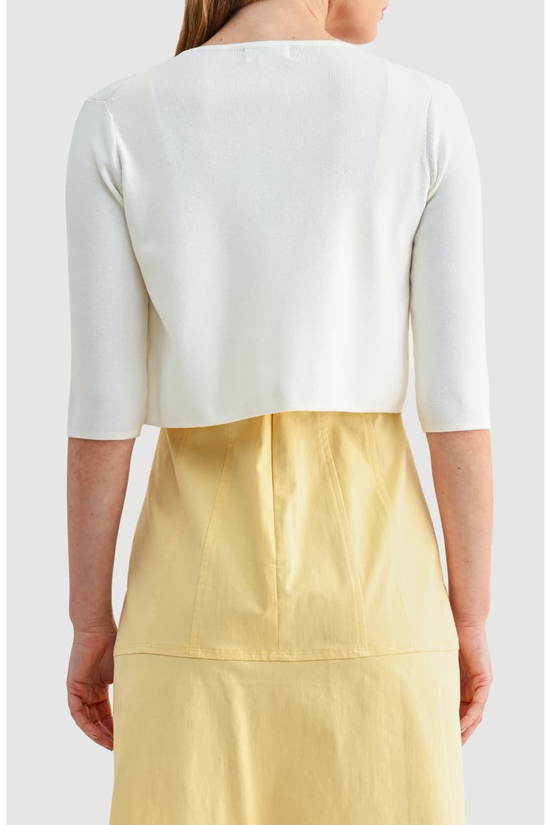 Three-Quarter Sleeve Crop Bolero, Alternate, color, CREAM