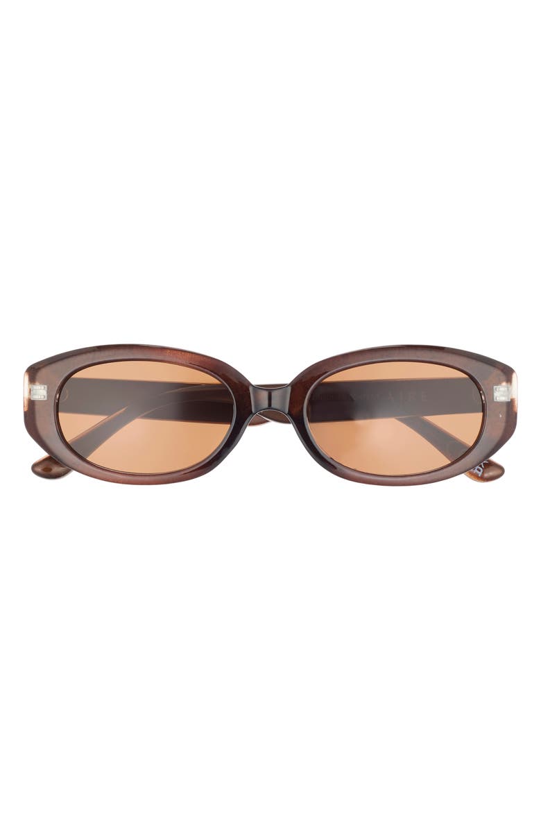 AIRE Affinity 52mm Oval Sunglasses, Main, color, Chocolate / Brown Mono
