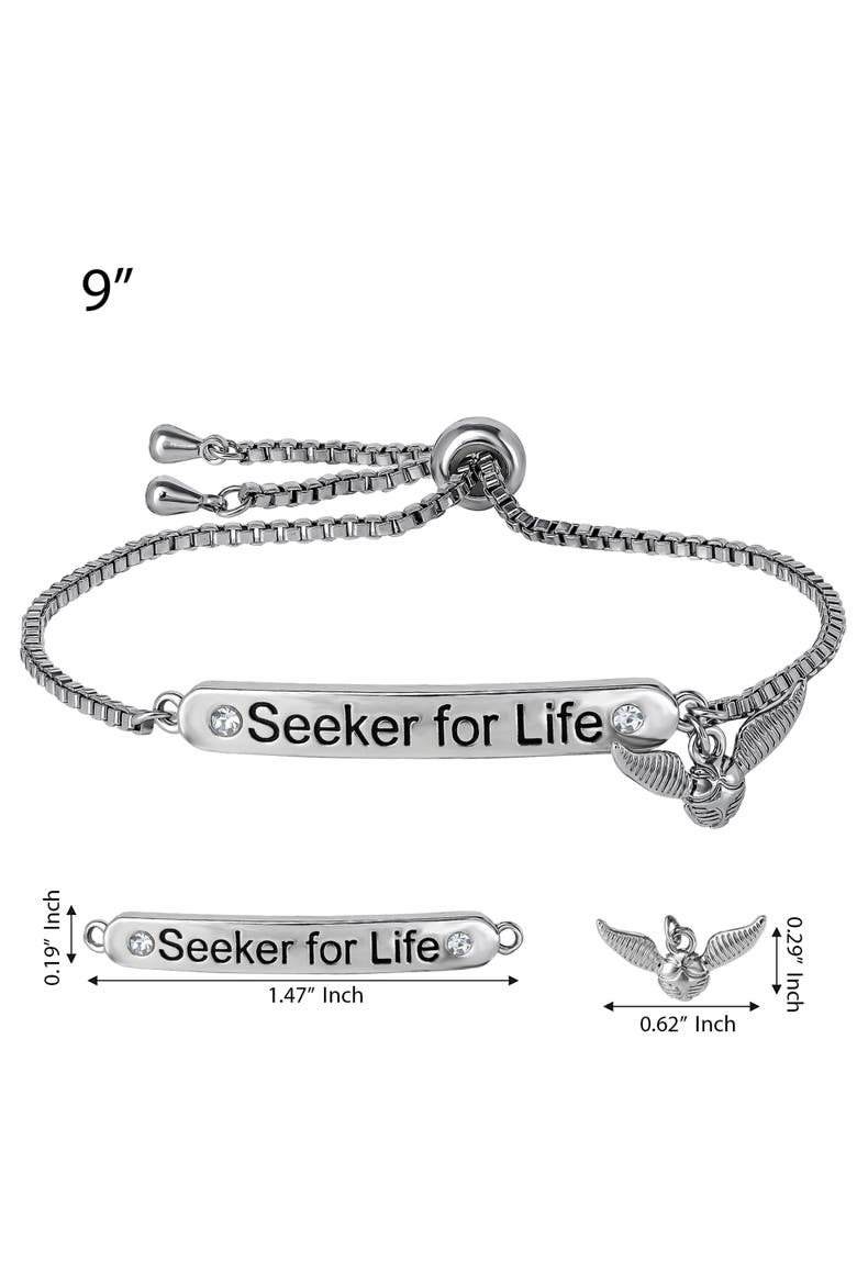 Golden Snitch Bracelet for Women Official License, Adjustable, Alternate, color, Metallic Silver