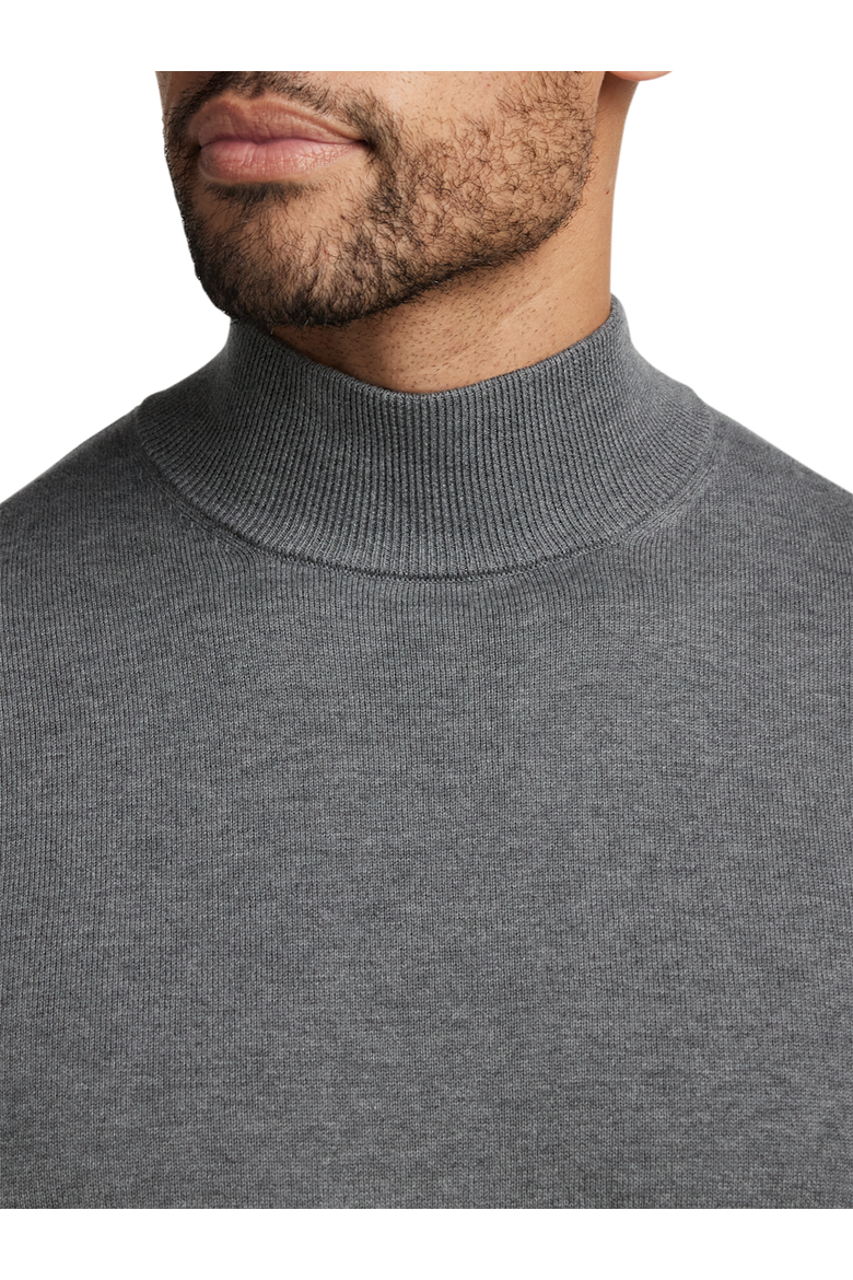 Supima Cotton Mock Neck Sweater, Alternate, color, Medium Grey