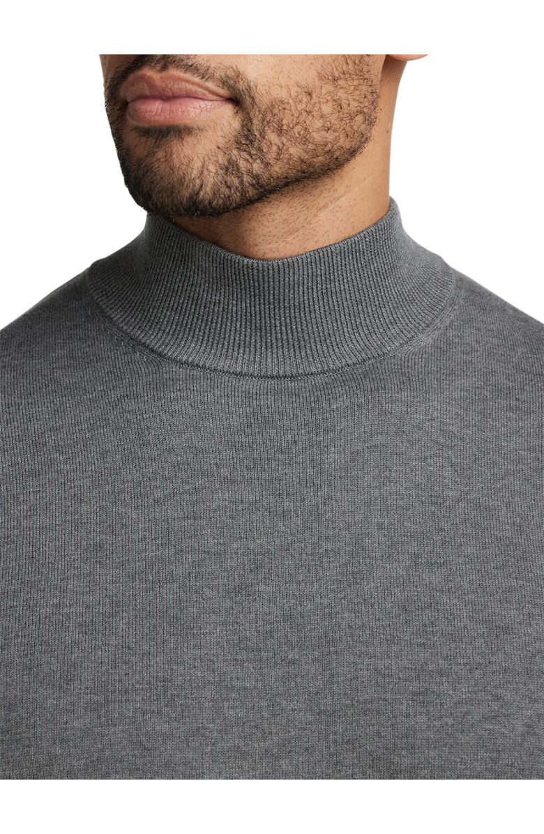 Paul Fredrick Supima Cotton Mock Neck Sweater, Alternate, color, Medium Grey